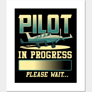 Pilot In Progress Please Wait Airplane Pilot Posters and Art